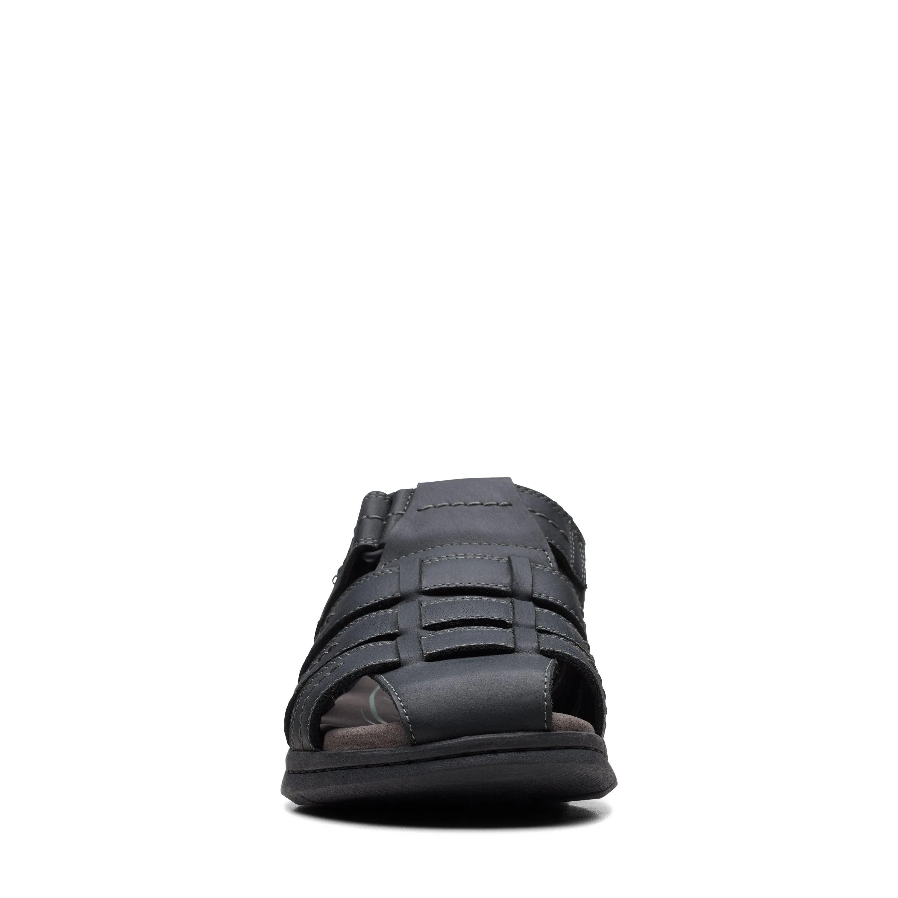 Clarks Walkford Fish in Black Leather