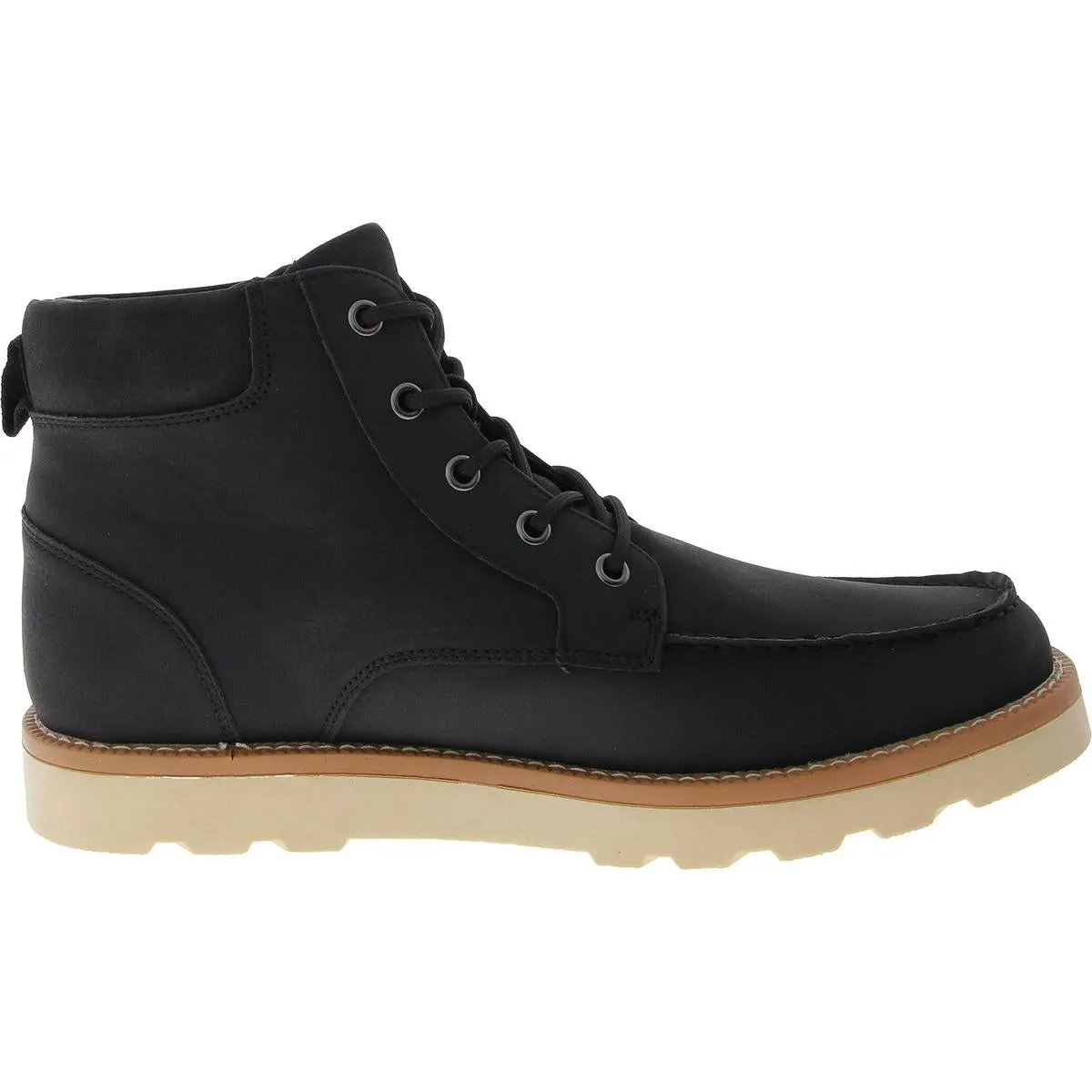 Clifton Mens Faux Leather Moccasin Toe Chukka Boots