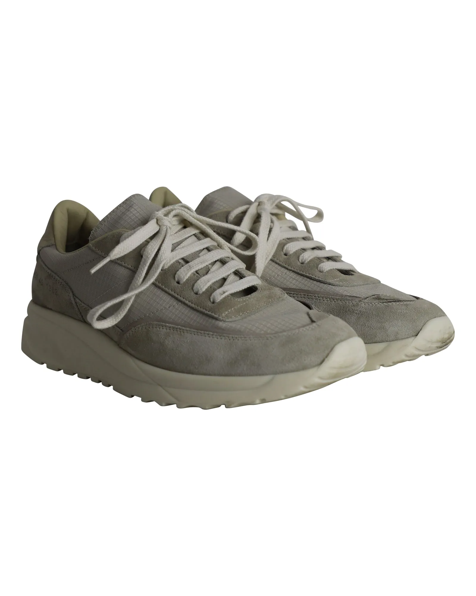 Common Projects Track 80 Sneakers in Grey Suede