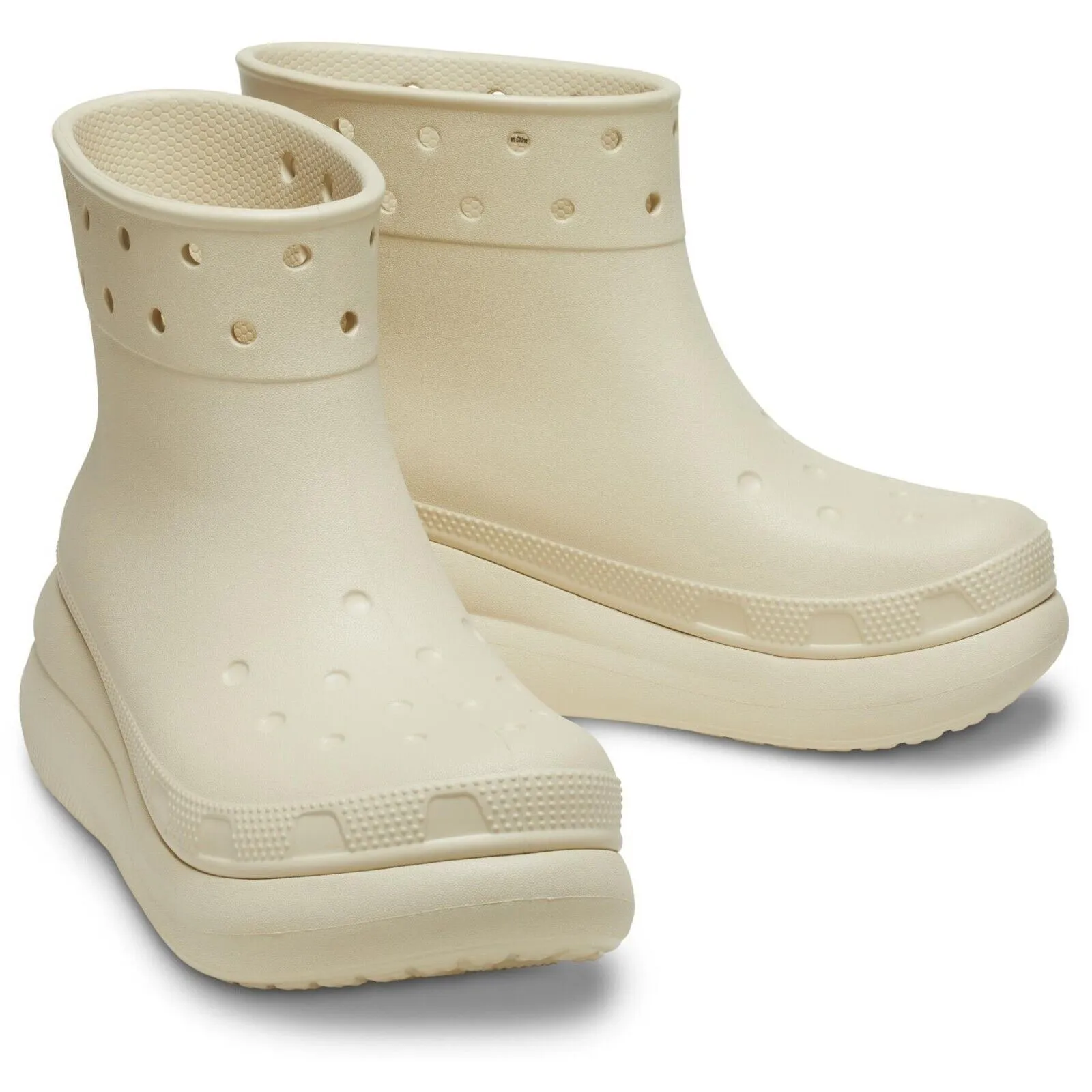 Crocs Classic 207946-2Y2 Rain Boots Unisex US 13 Bone Slip-On Waterproof POW151