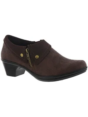 Darcy Womens Faux Leather Embossed Shooties