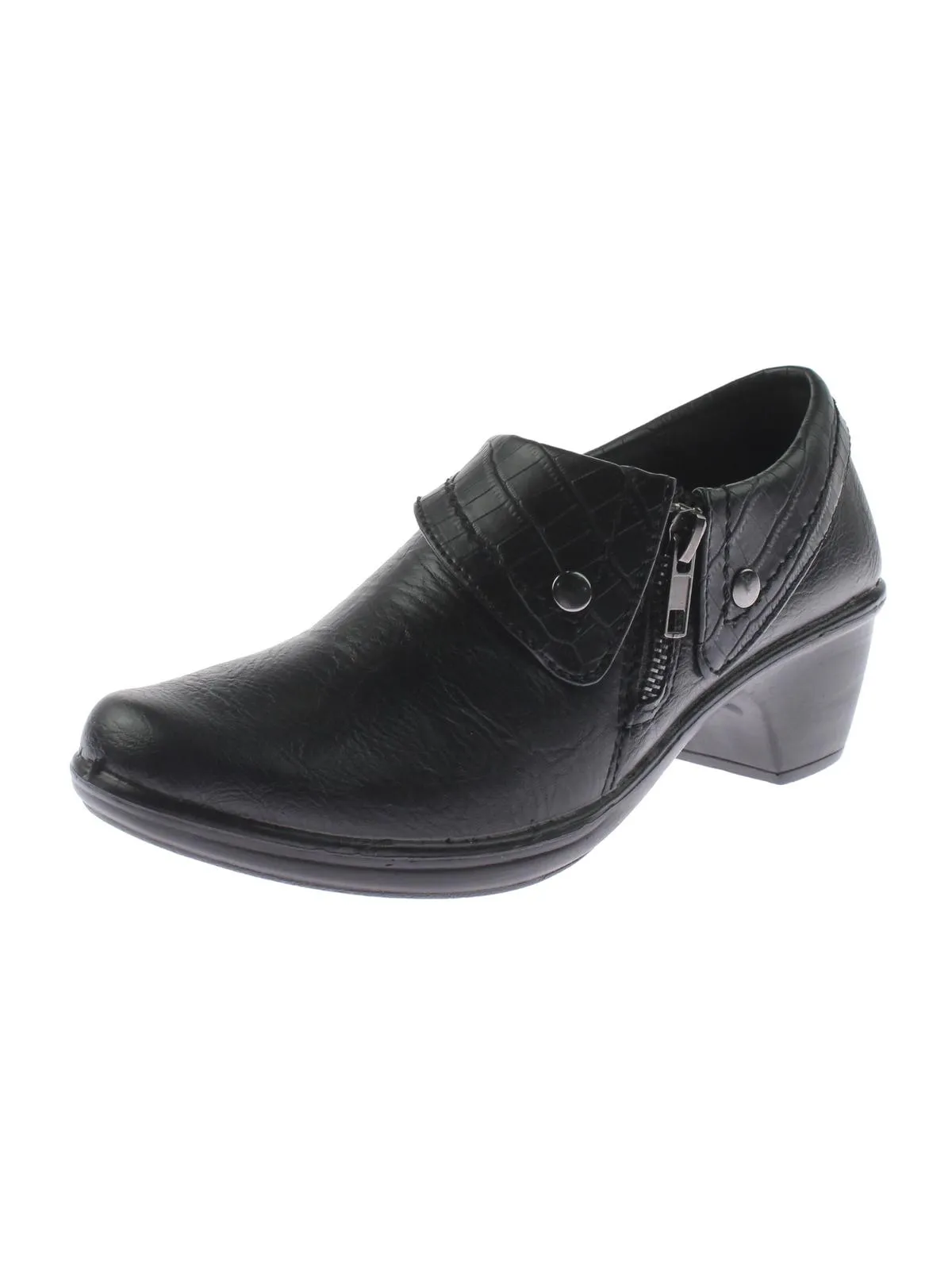 Darcy Womens Faux Leather Embossed Shooties