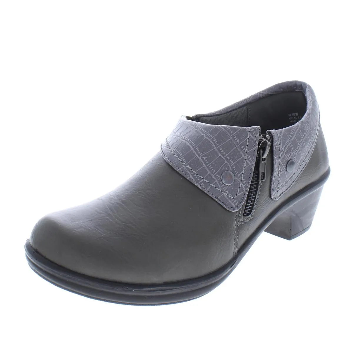 Darcy Womens Faux Leather Embossed Shooties