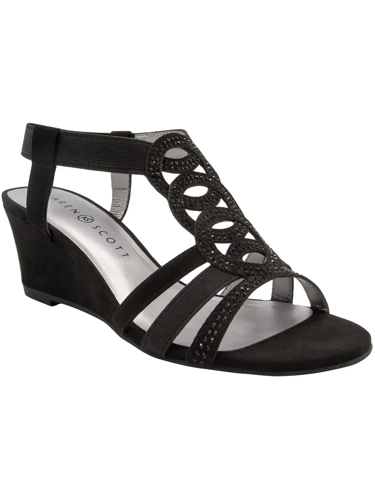 Denicee Womens Open Toe Ankle Strap Wedge Sandals
