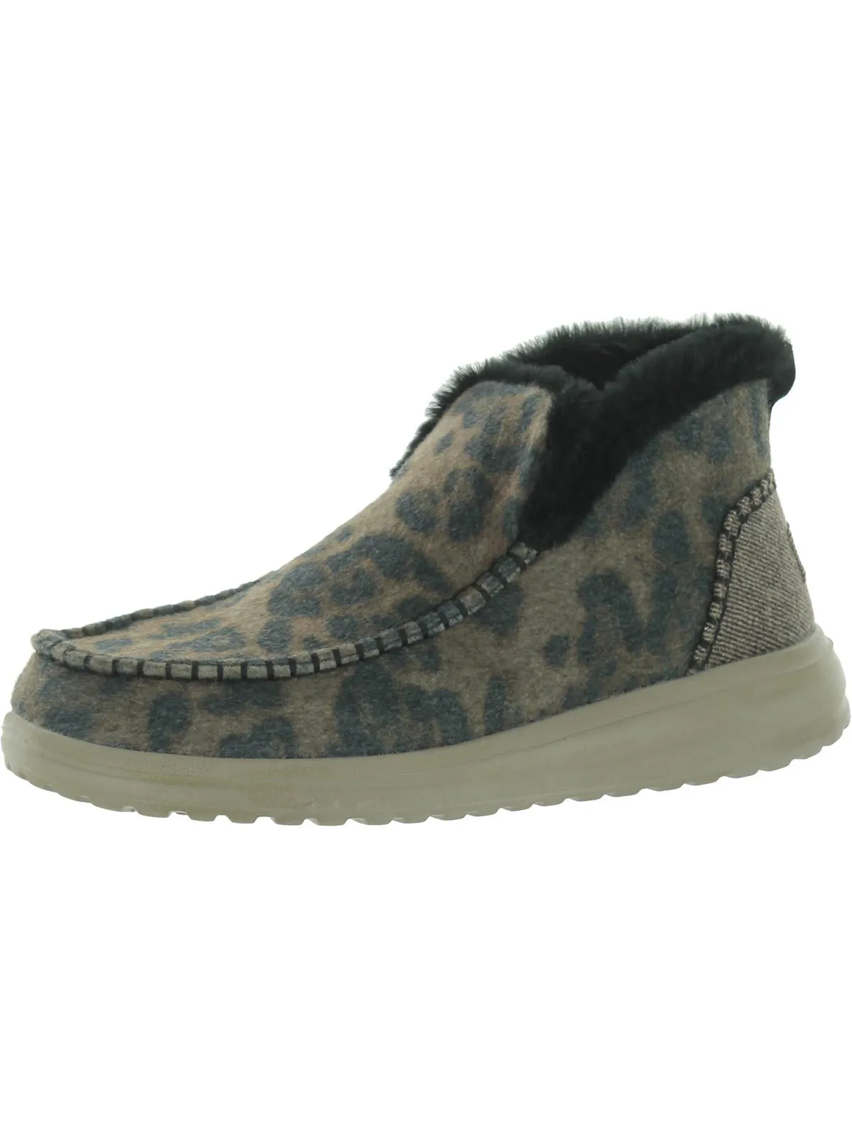 Denny Womens Lined Slip On Ankle Boots