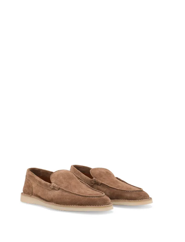 Dolce & Gabbana DG-plaque suede loafers