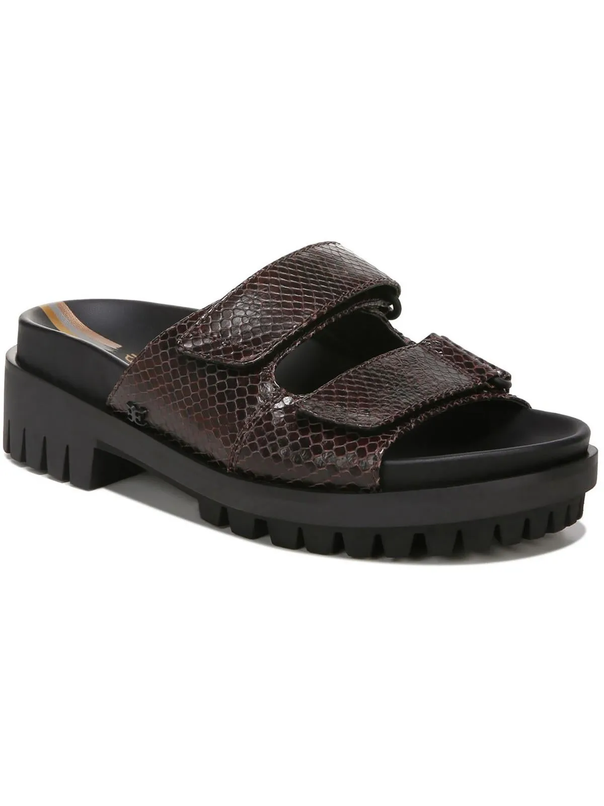 Eliana Womens Slip On Strappy Slide Sandals