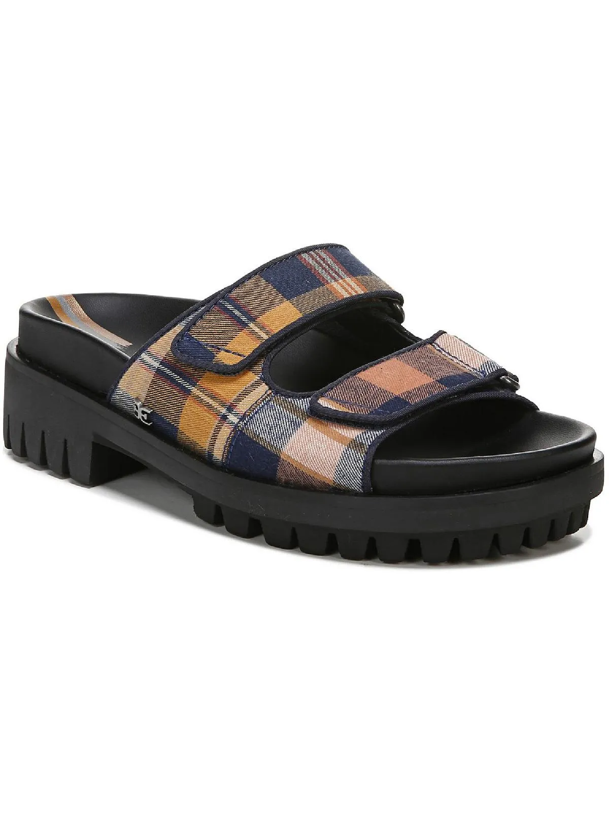 Eliana Womens Slip On Strappy Slide Sandals