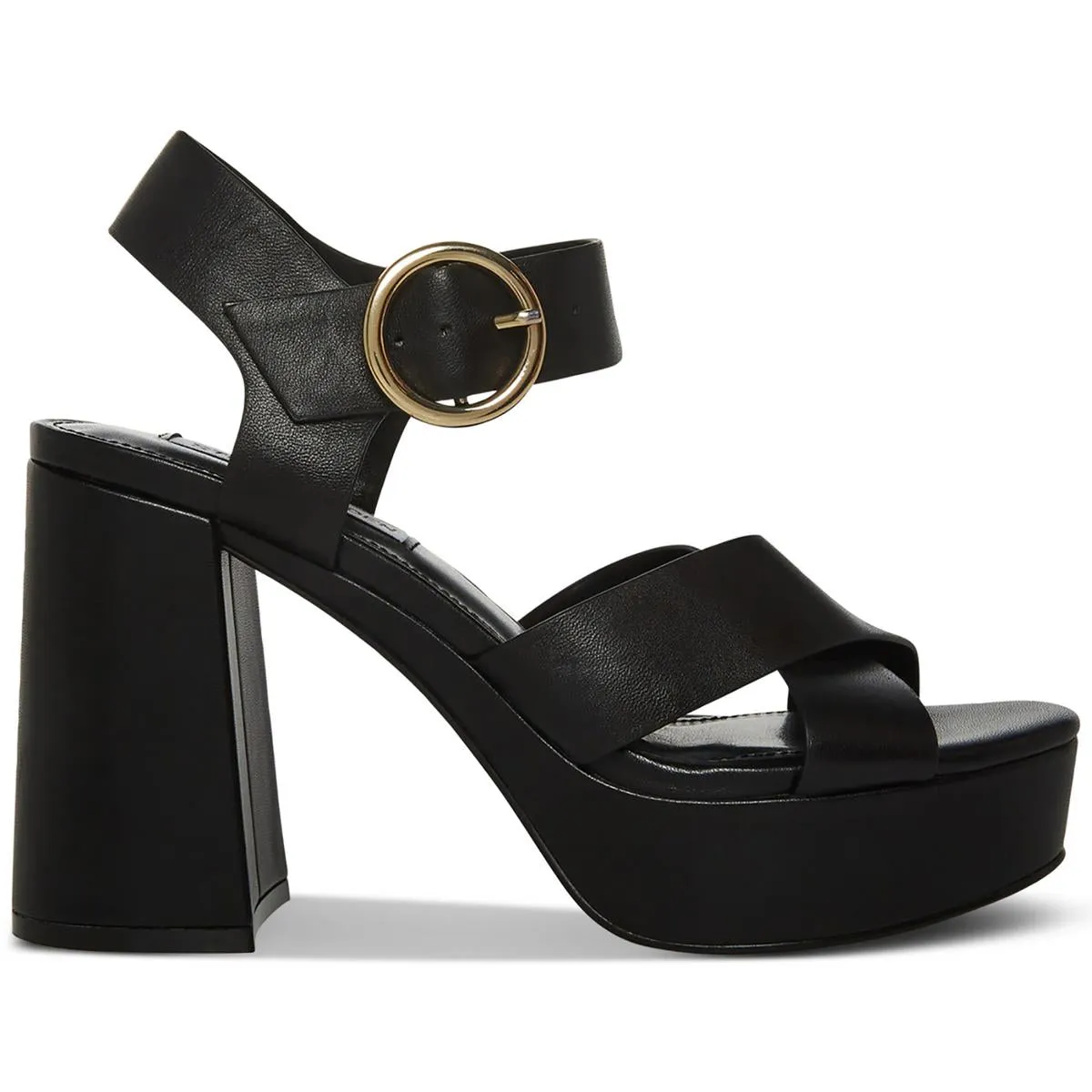 Elkin Womens Leather Slingback Platform Sandals