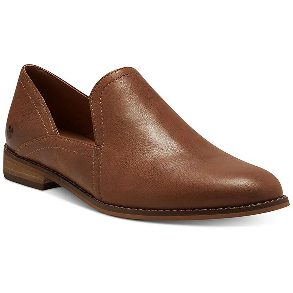 Ellopy Womens Leather Almond Toe Loafers