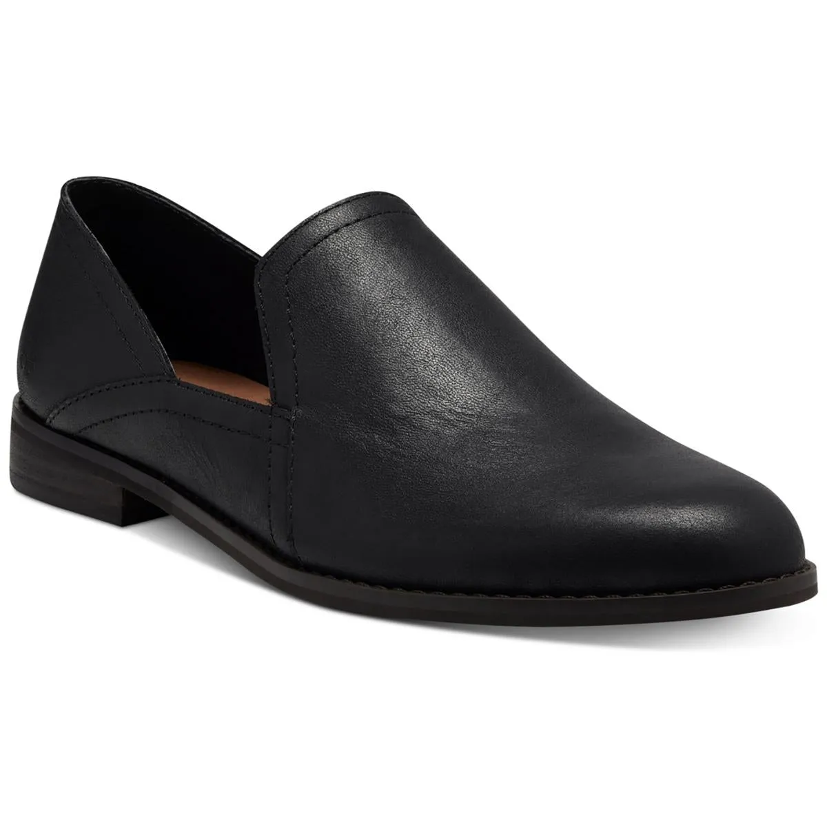 Ellopy Womens Leather Almond Toe Loafers