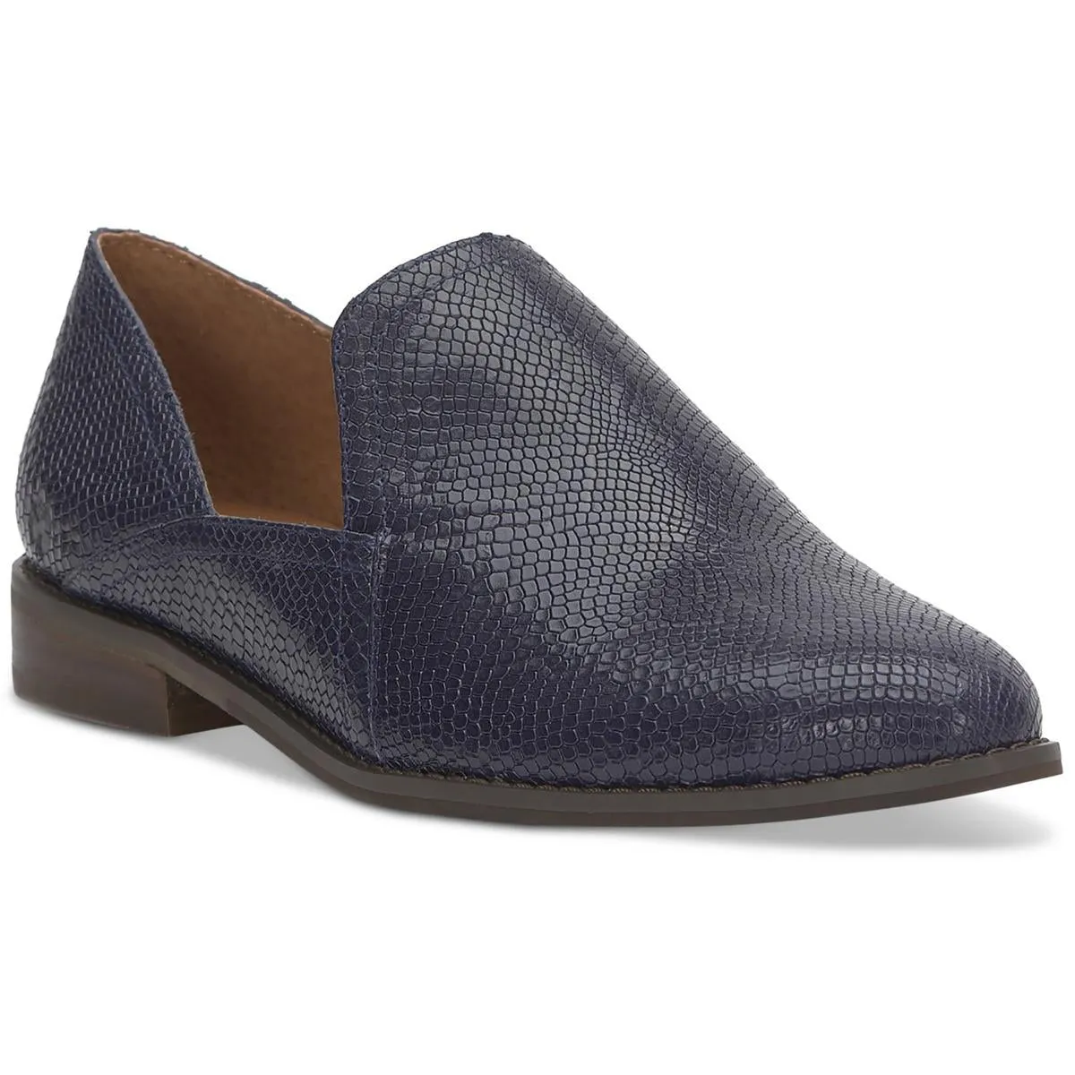 Ellopy Womens Leather Almond Toe Loafers