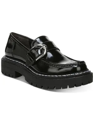 Everly Womens Patent Slip On Loafers