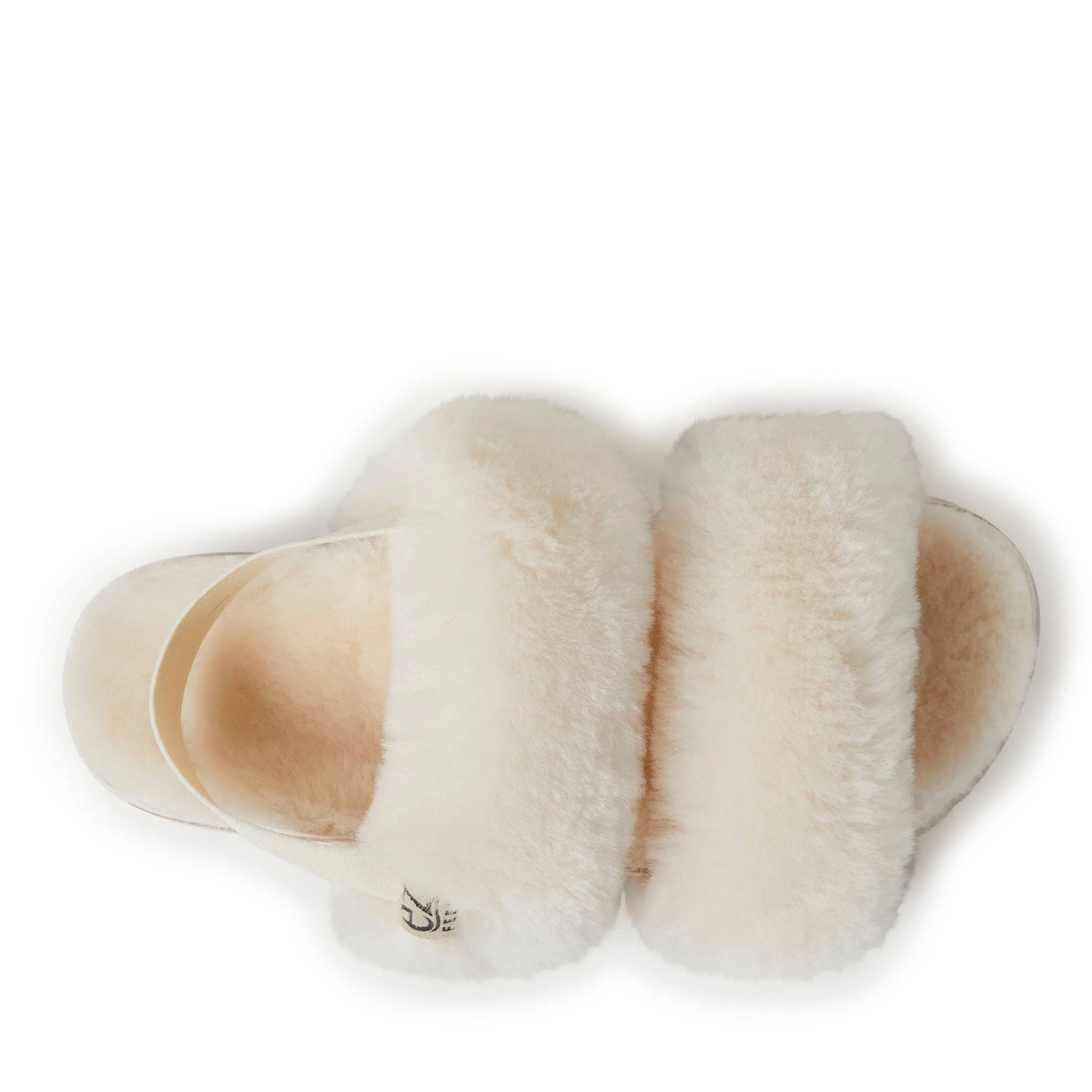 EZ Feet Women's Genuine Shearling Slingback Sandal