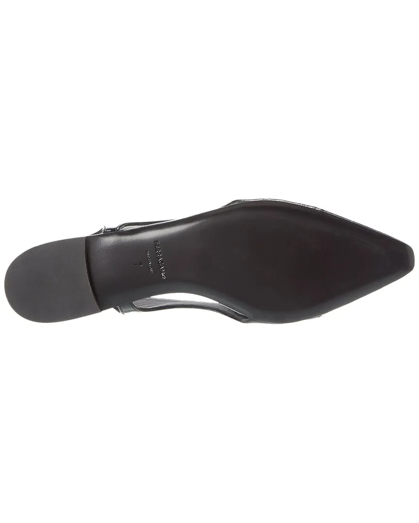 Ferragamo Zalu Embossed Leather Slingback Flat