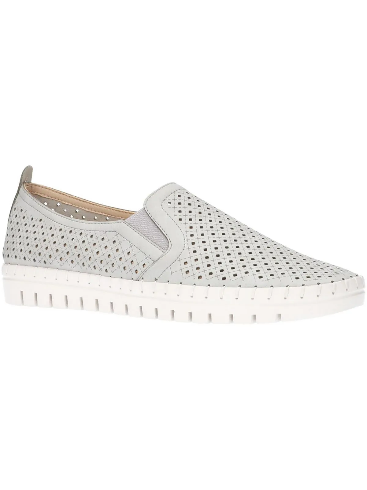 Fresh Womens Faux Leather Perforated Loafers