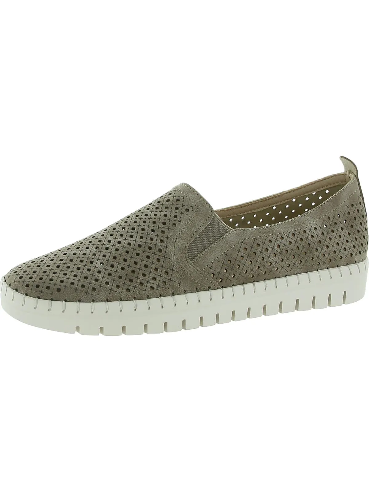 Fresh Womens Faux Leather Perforated Loafers