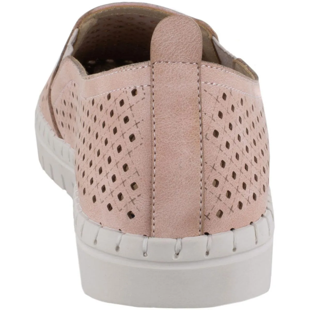 Fresh Womens Faux Leather Perforated Loafers