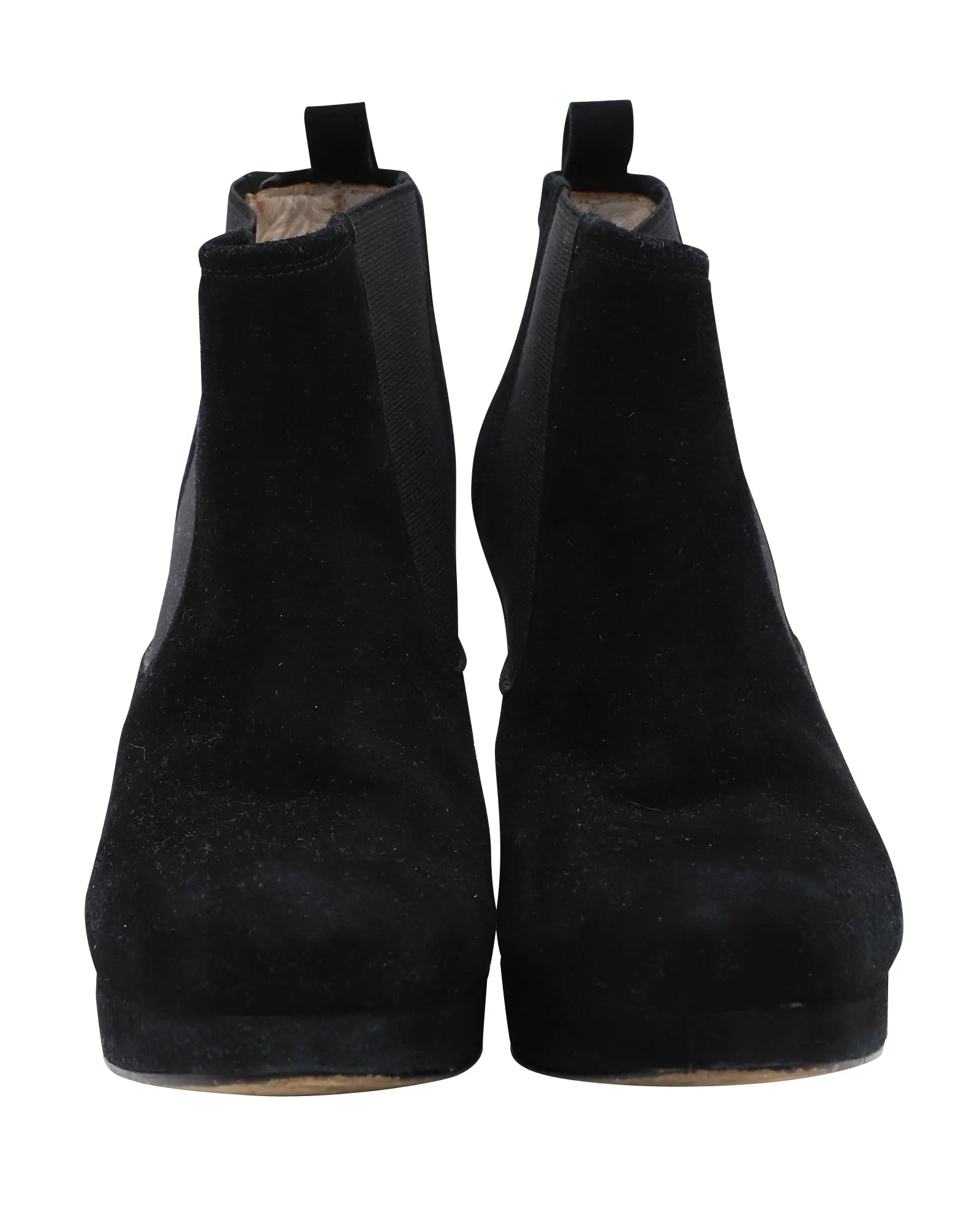 Ganni Fiona Chelsea Ankle Boots in Black Suede