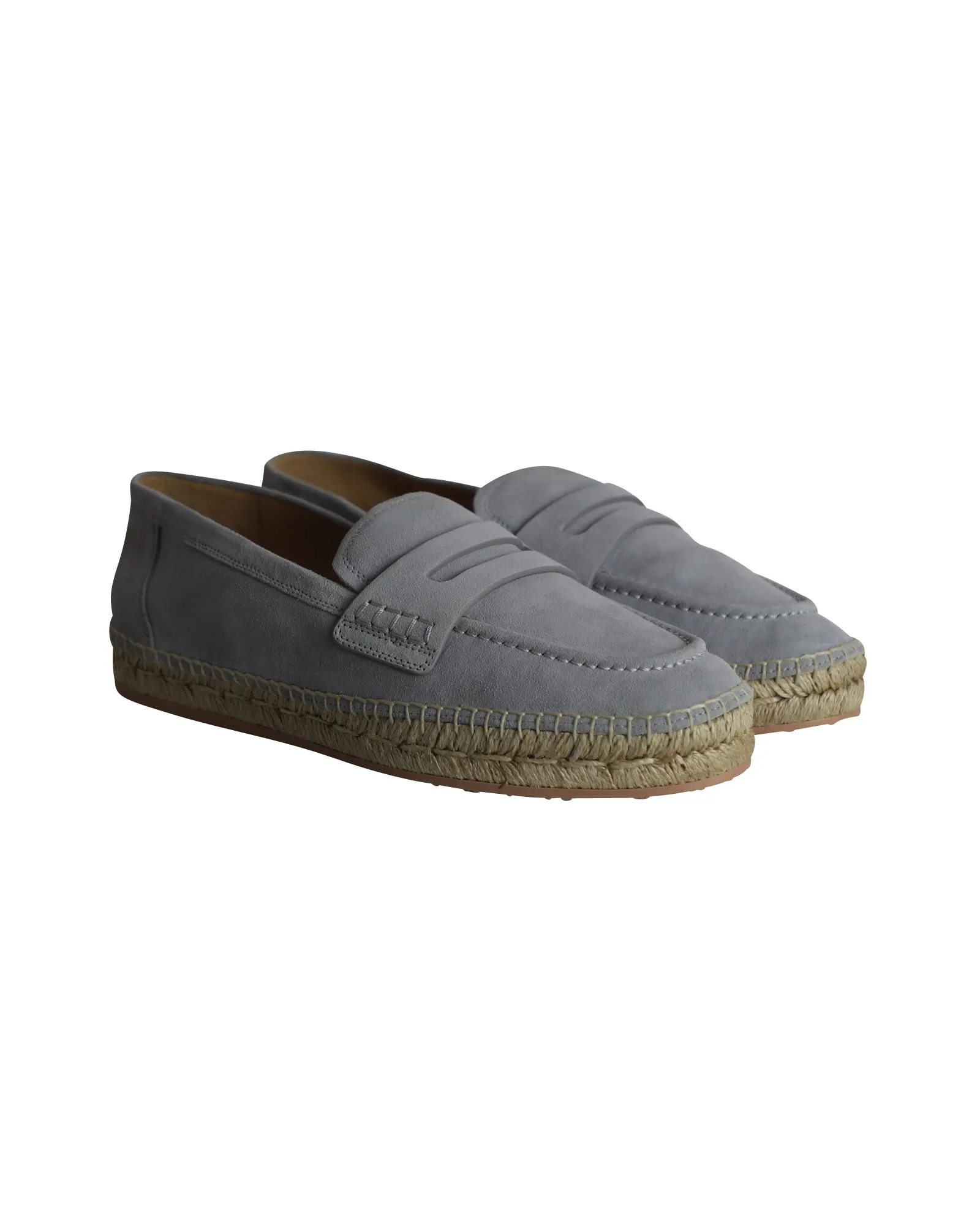 Gianvito Rossi Lido Loafers in Grey Suede