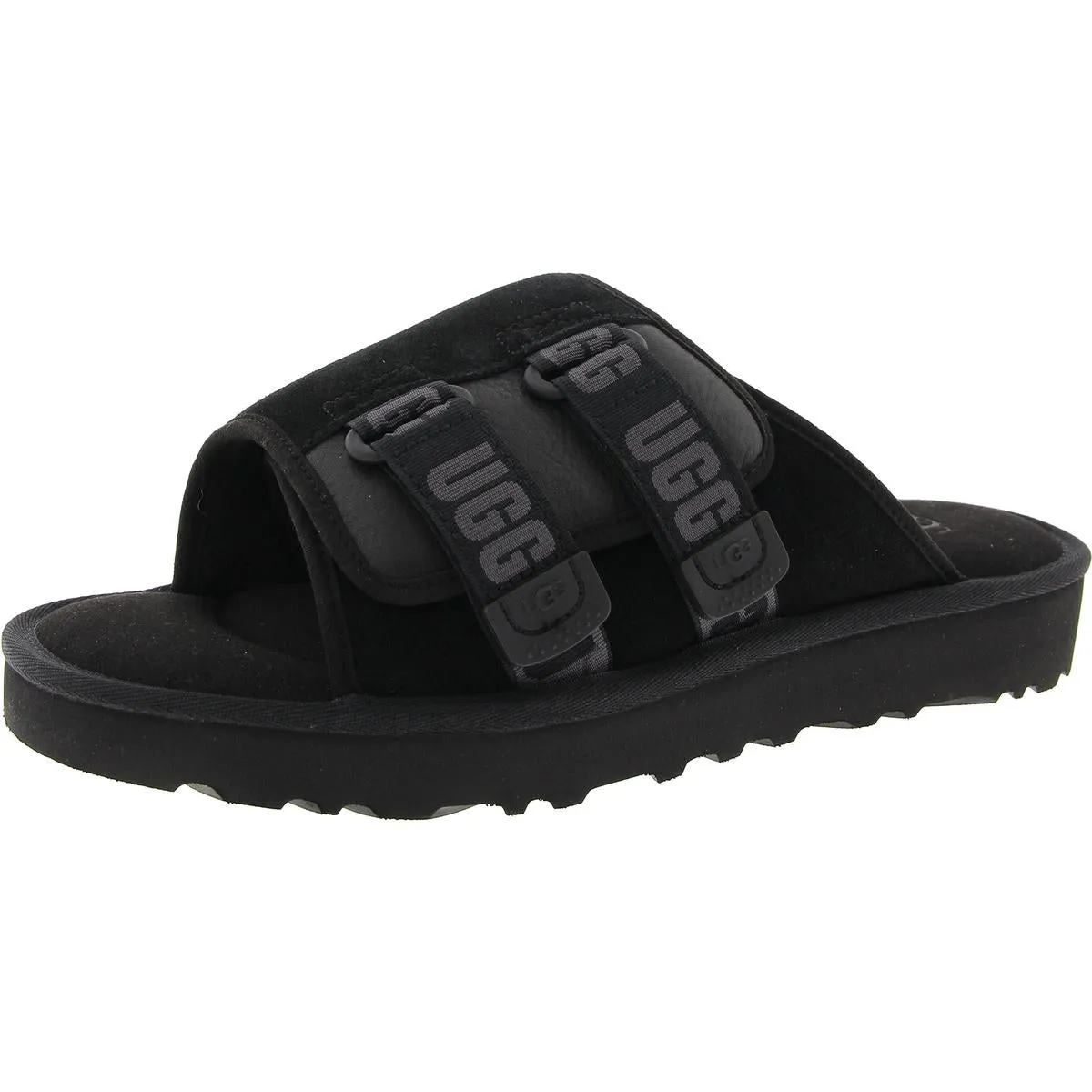 Goldencoast Strap Mens Adjustable Suede Slide Sandals