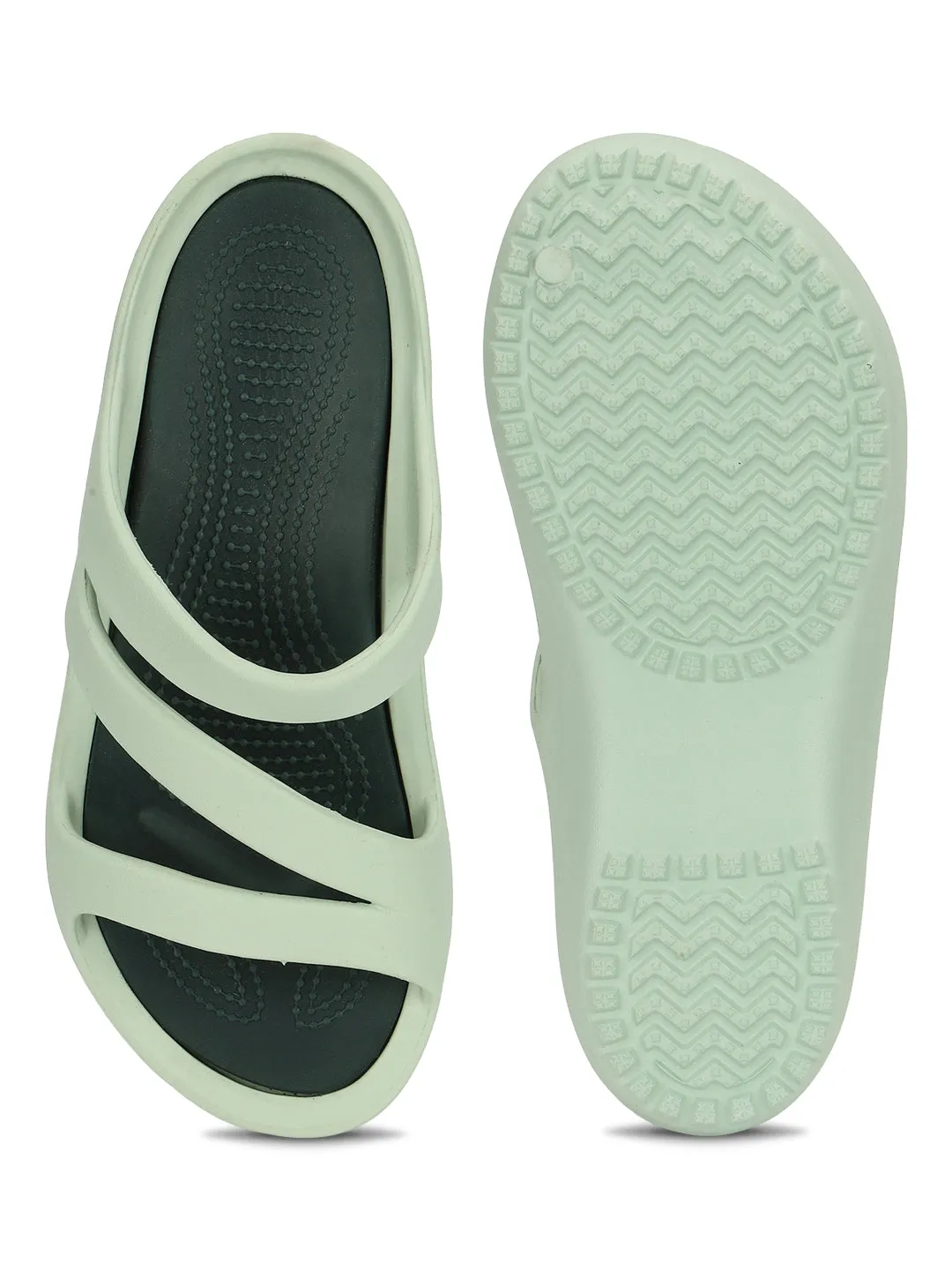 Green Stylish Slip-On Flats For Women (TC-LFLAT1-GRN)