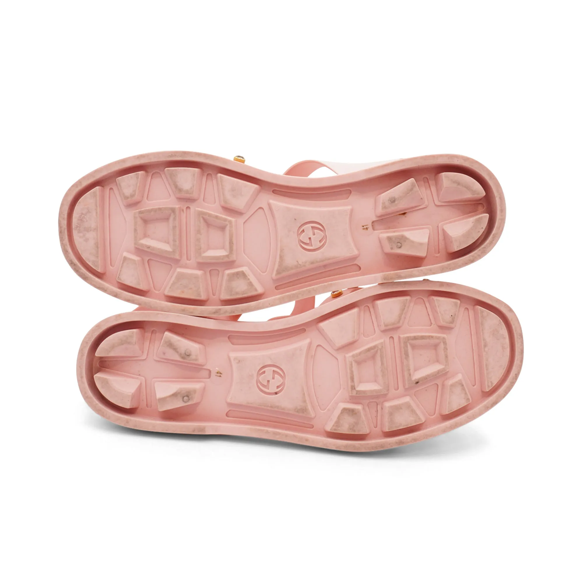 Gucci 'Rubber Crystal' Sandals - Women's 41