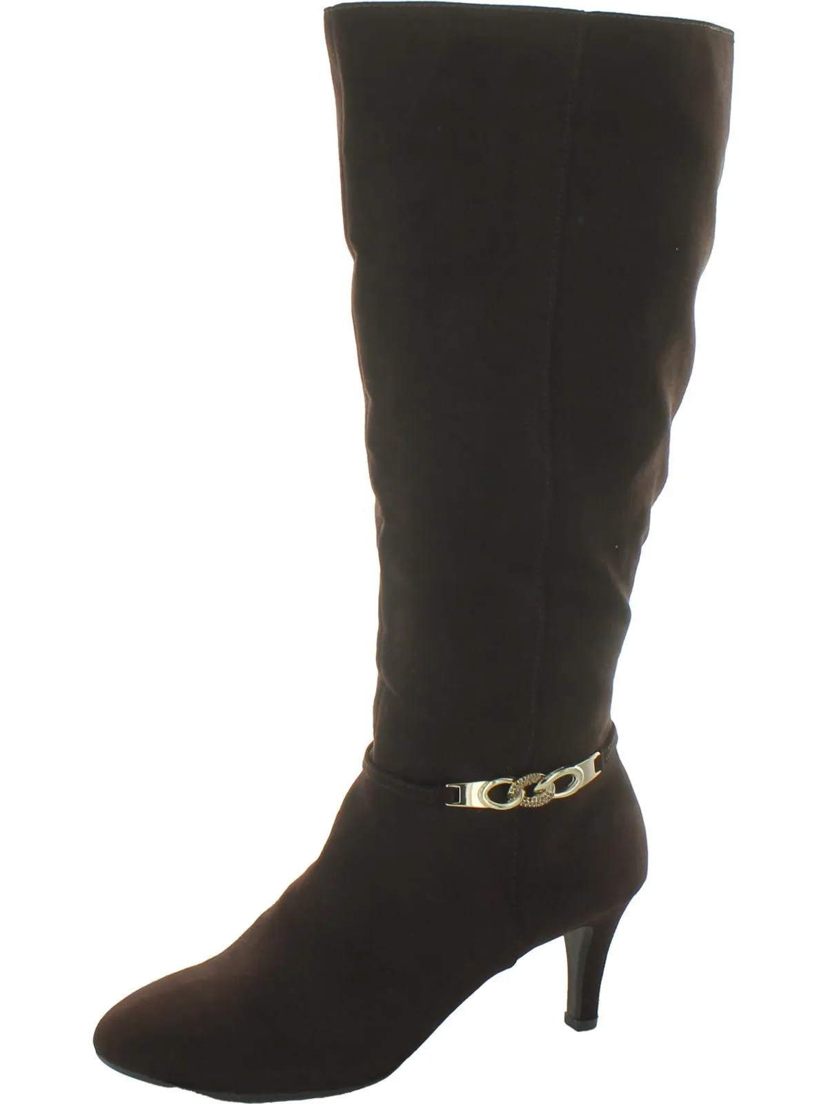 Hanna Womens Faux Leather Tall Mid-Calf Boots