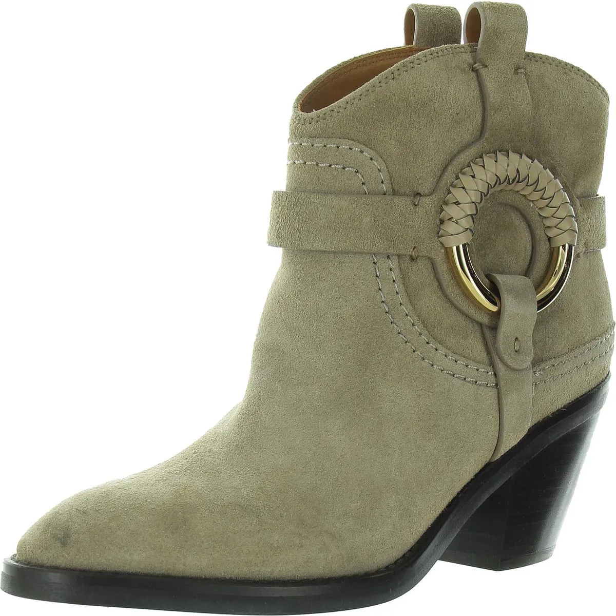 Hanna Womens Suede Pull On Cowboy, Western Boots