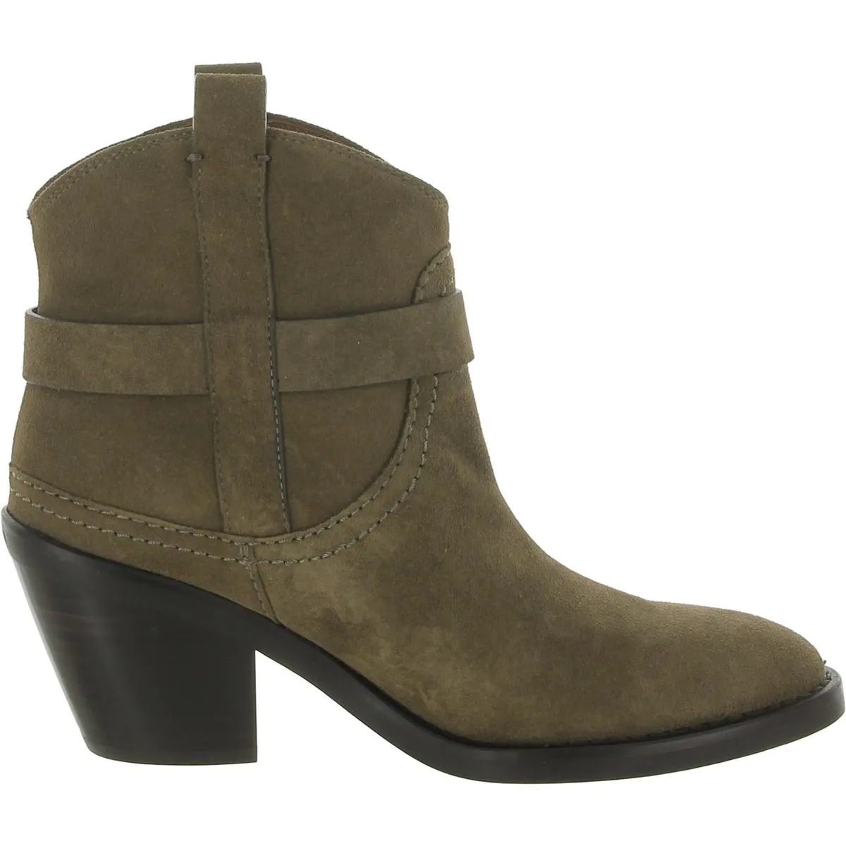 Hanna Womens Suede Pull On Cowboy, Western Boots