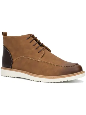 HURLEY Mens Comfort Insole Faux Leather Chukka Boots