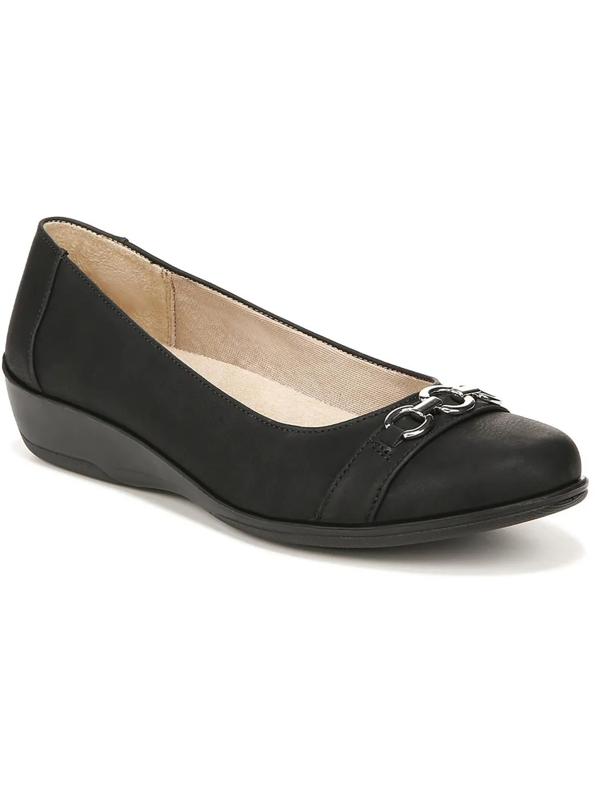 Ideal Womens Faux Leather Slip On Ballet Flats