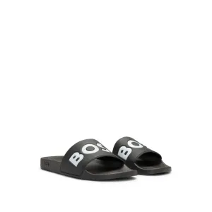 Italian-made slides with large logo detail