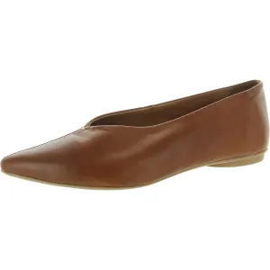 Jaylyn Womens Solid Leather Ballet Flats