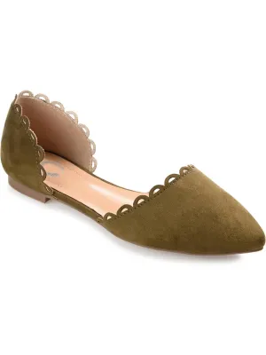 Jezlin Womens Faux Suede Pointed Toe D'Orsay