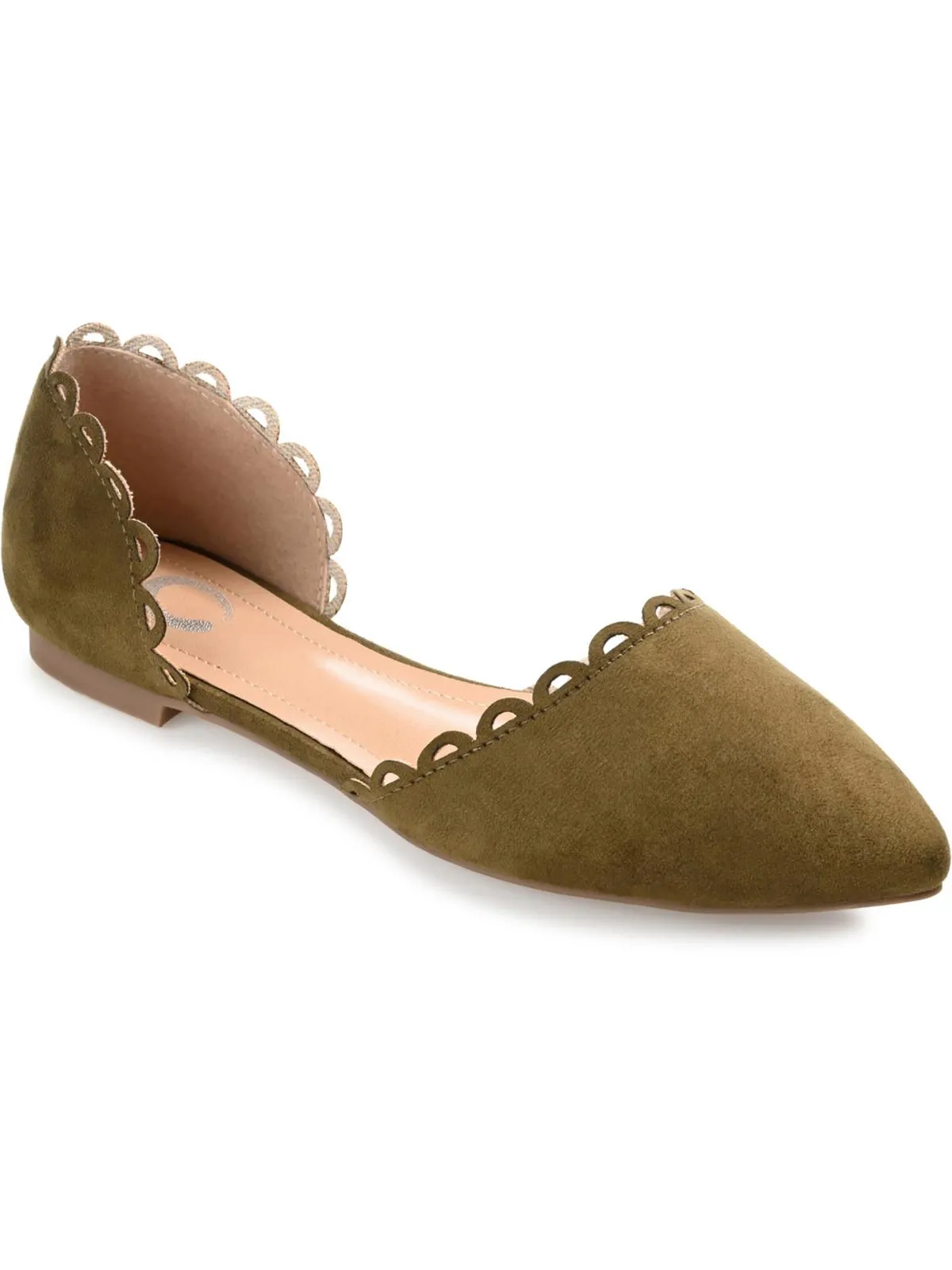 Jezlin Womens Faux Suede Pointed Toe D'Orsay