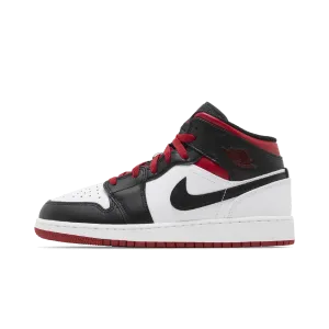 Jordan 1 Mid Gym Red Black Toe (GS)