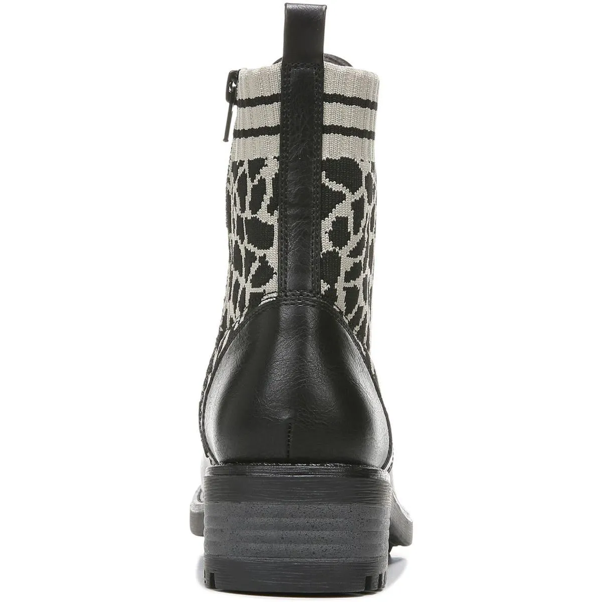 Knockout Womens Zipper Knit Combat & Lace-up Boots