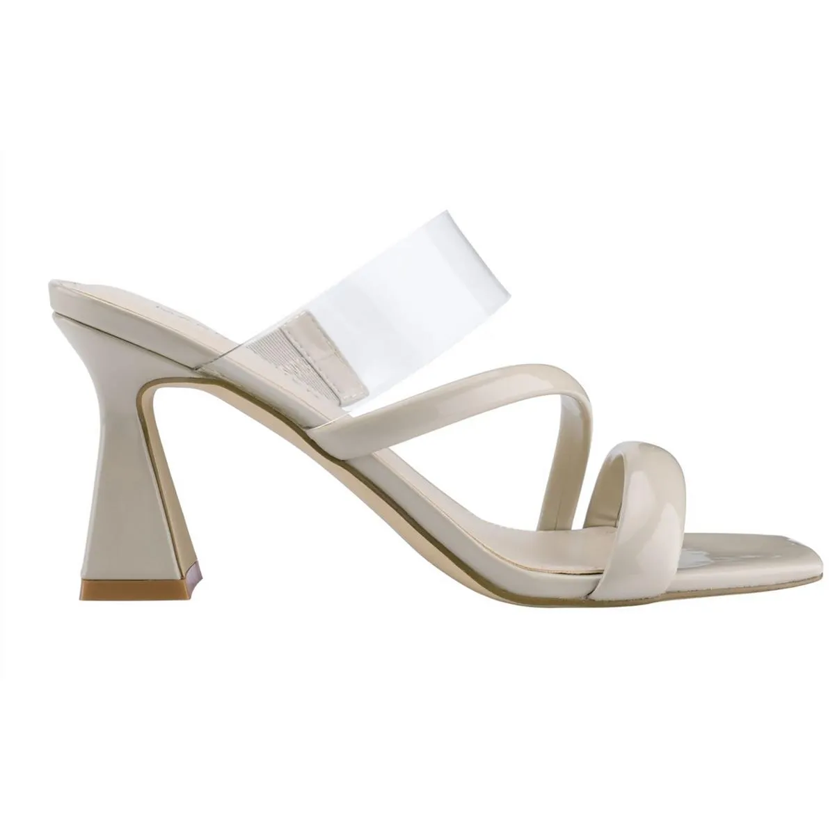 Krisly Womens Faux Leather Strappy Mule Sandals
