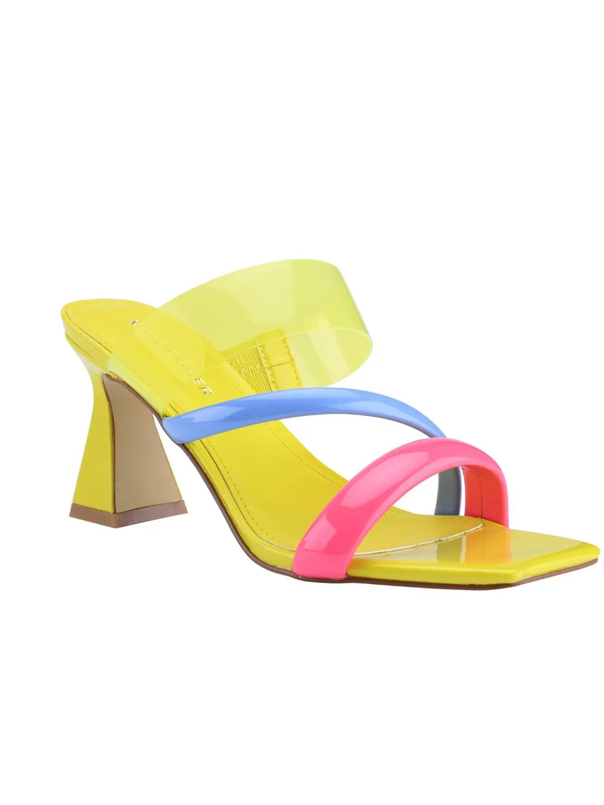 Krisly Womens Faux Leather Strappy Mule Sandals