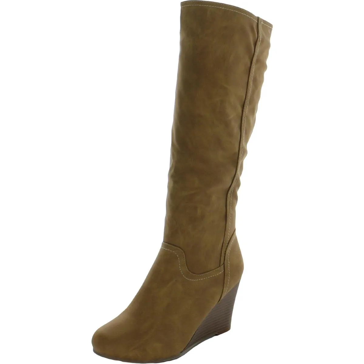 Langly Womens Heels Faux Leather Knee-High Boots