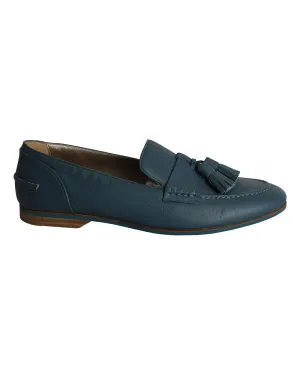 Lanvin Tassel Loafers in Blue Leather