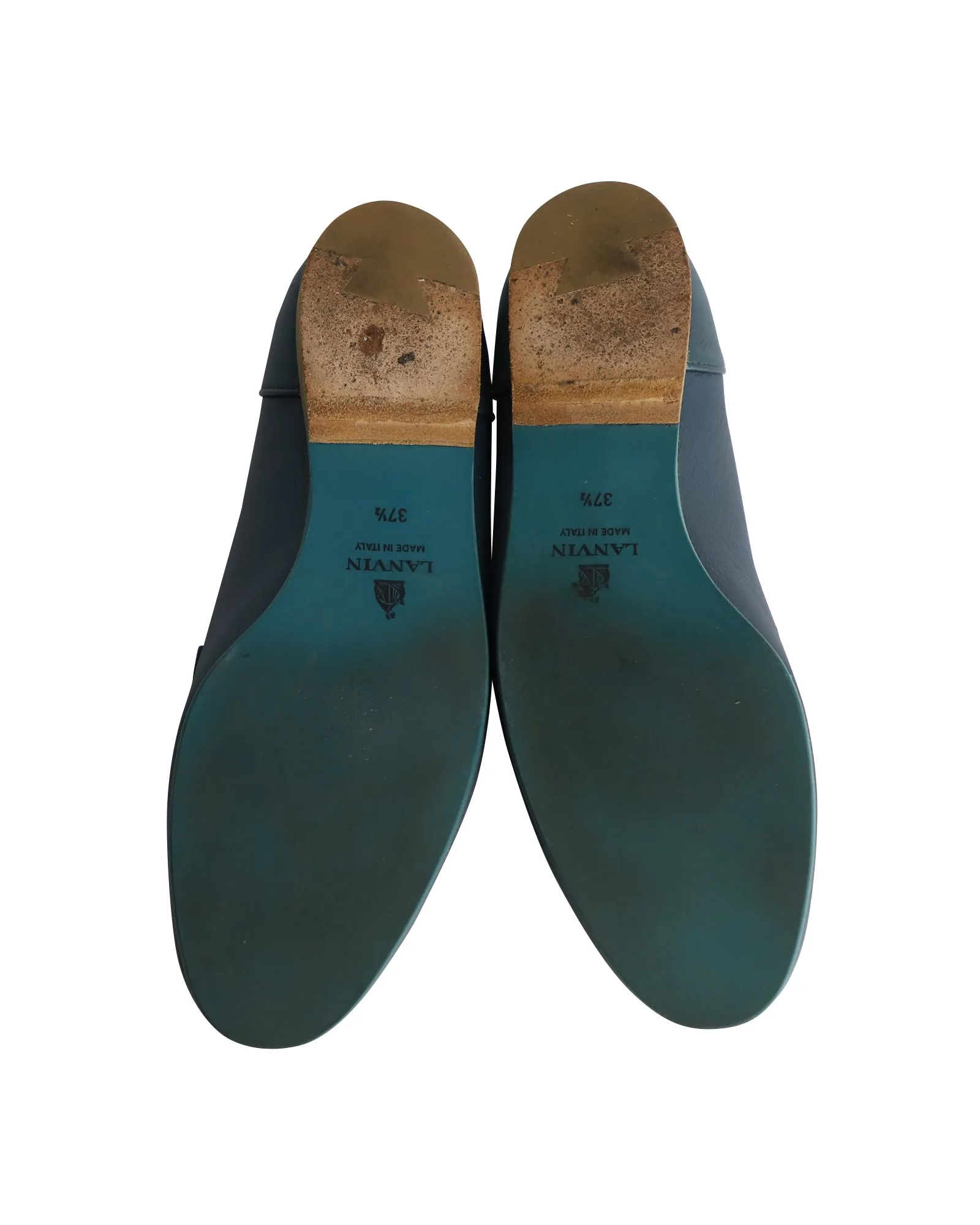 Lanvin Tassel Loafers in Blue Leather
