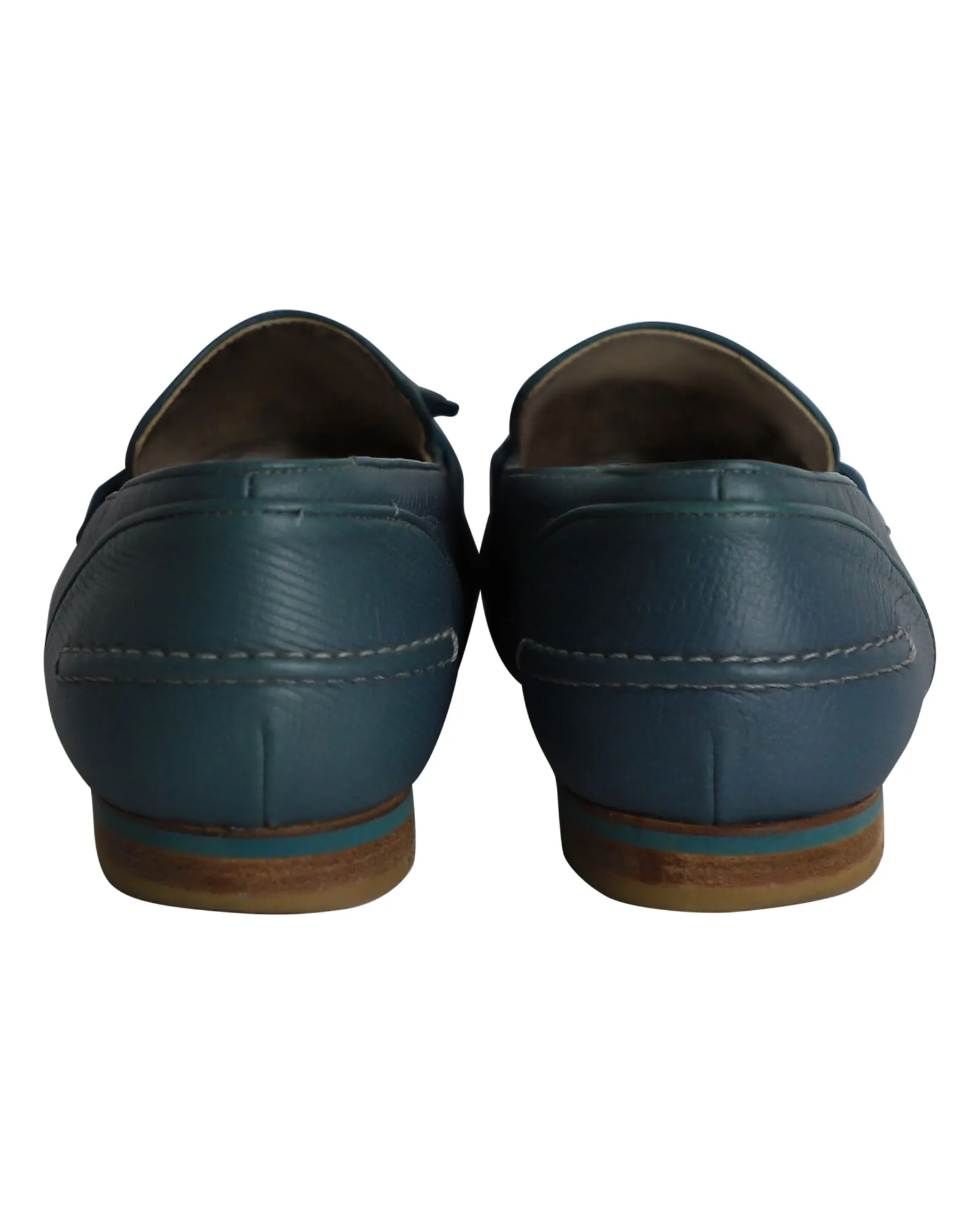 Lanvin Tassel Loafers in Blue Leather