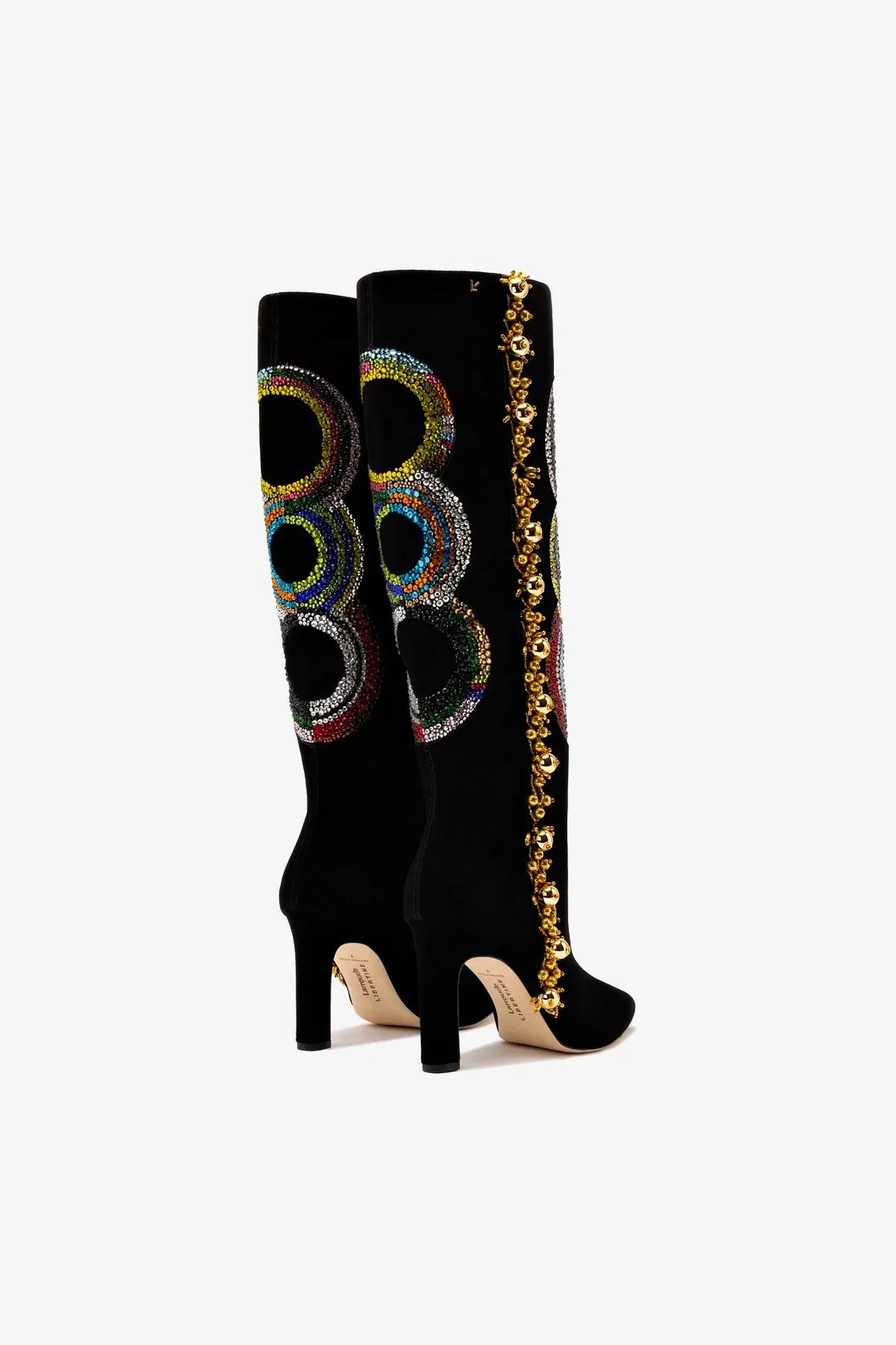 Larroudé x Libertine Boot In Sonia Crystal