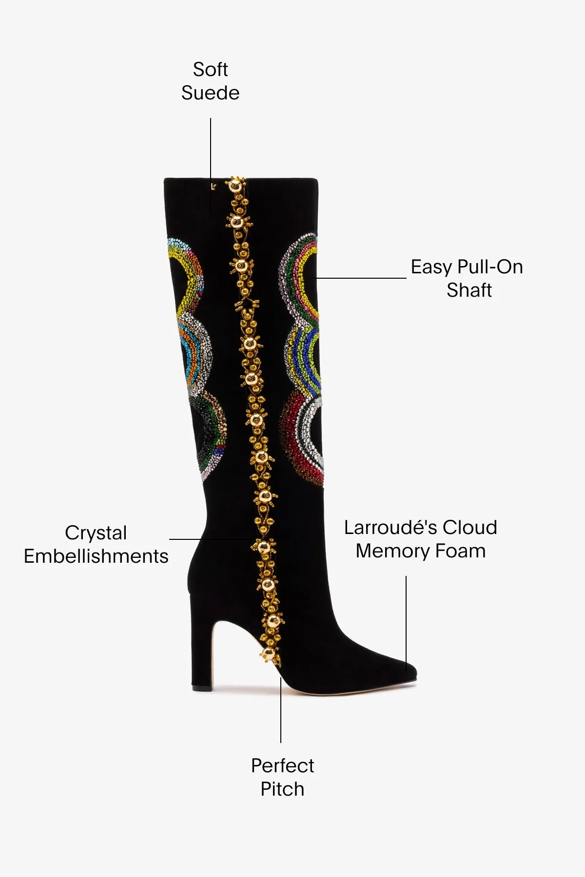 Larroudé x Libertine Boot In Sonia Crystal