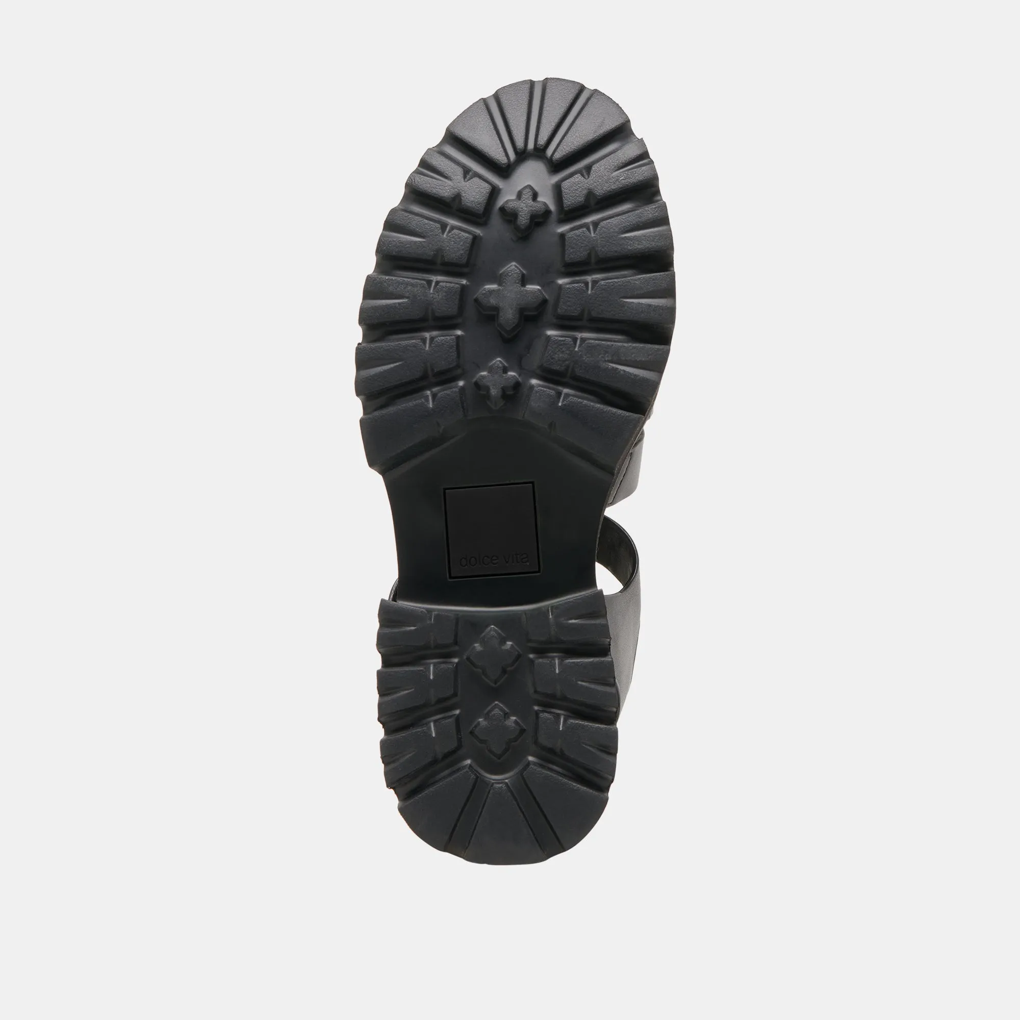 LASLY TONAL SANDALS BLACK LEATHER