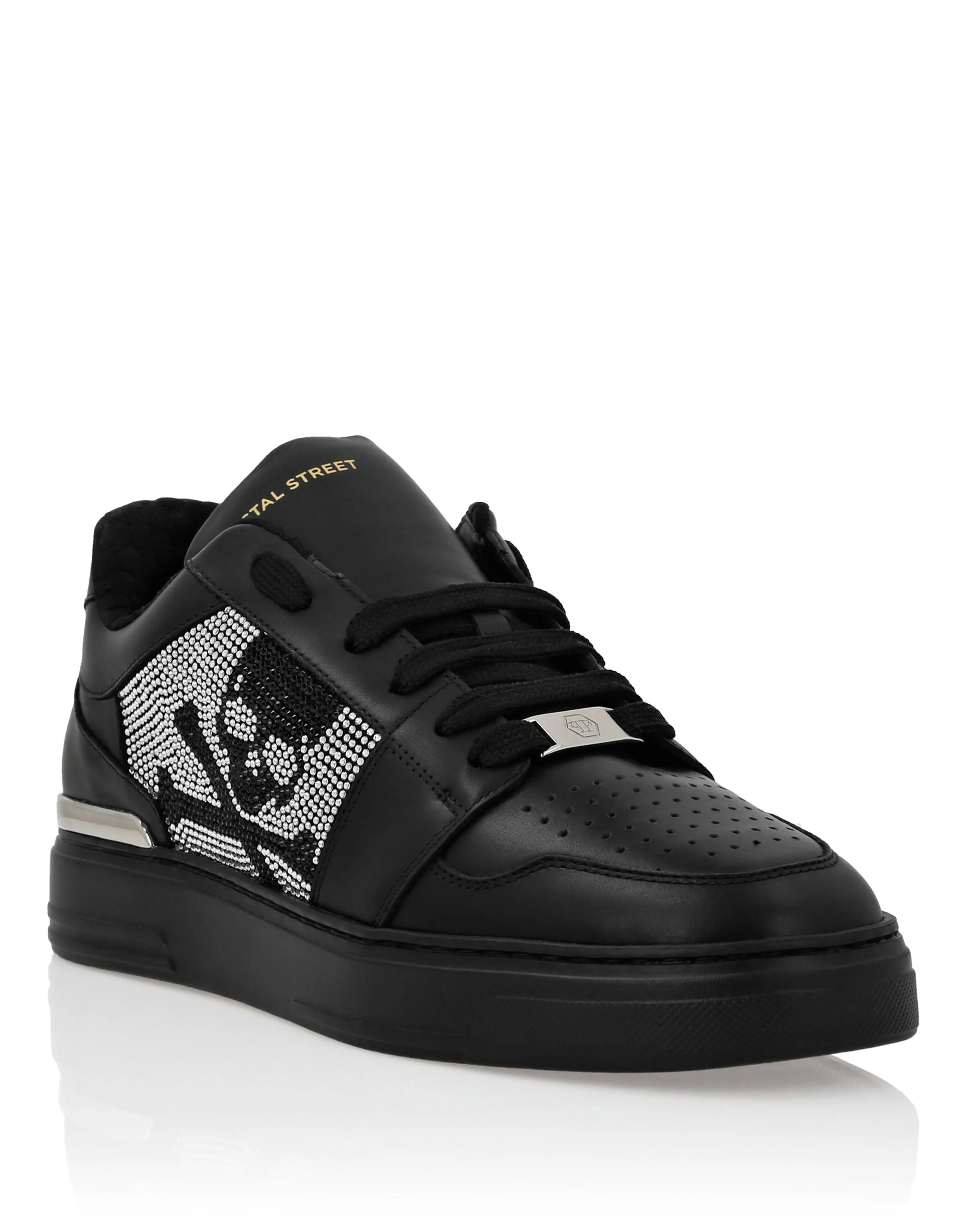 Lo-Top Crystal Leather Sneakers Skull&amp;Bones
