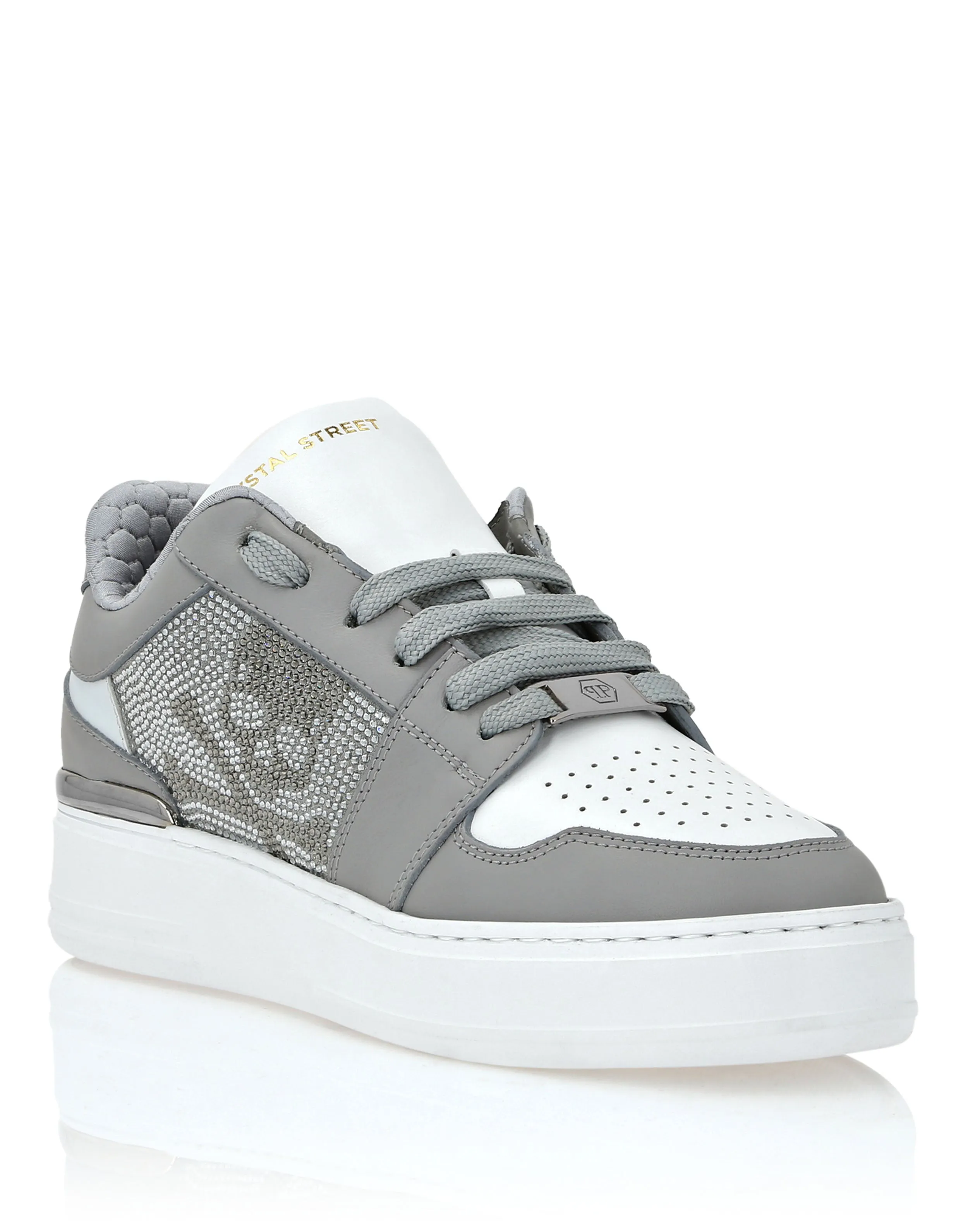 Lo-Top Crystal Leather Sneakers Skull&amp;Bones