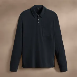 Long Sleeve Pocket Polo - Magma